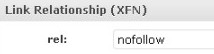 nofollow in wordpress blogroll