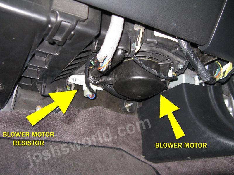 2001 Ford f150 blower motor resistor location #2